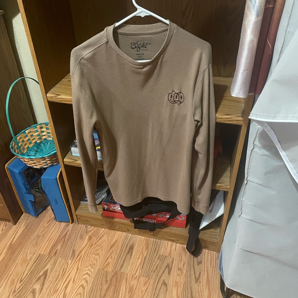 Eighty Eight Men's Tan Long Sleeve Tee